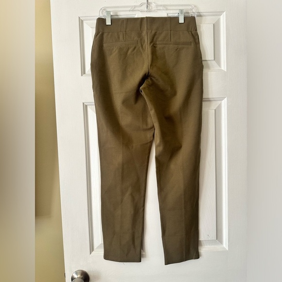 Garnet Hill Pull-on Tencel Trousers, straight leg, khaki color, size XS - Picture 2 of 5